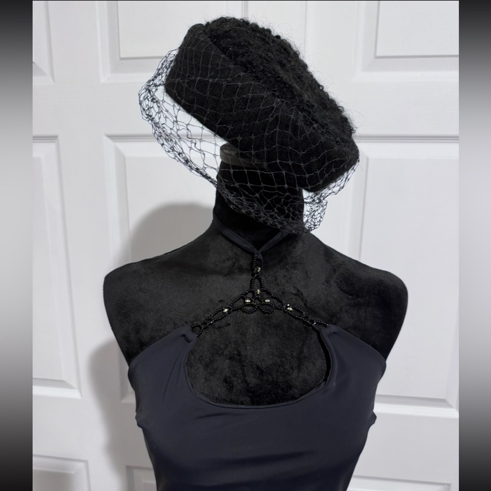 Elegant Black Halter Dress